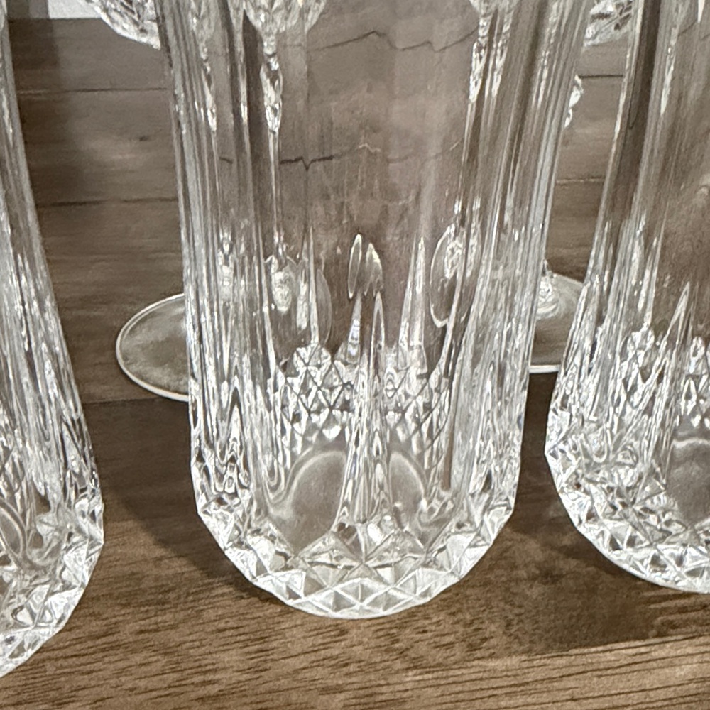 Vintage Cristal d’Arques France 24% Lead Crystal Glasses with Gold Rim – Set of - Picture 3 of 11